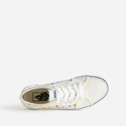 Tennis VANS Jaune Pâle En Toile à Empiècements Fleuris -Univers Chaussure Magasin WWWERM 10881390279 4